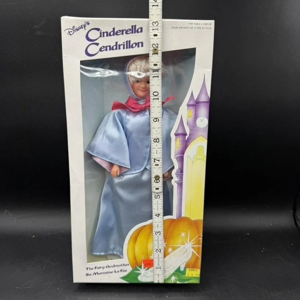 Vintage Disney Cinderella Fairy Godmother Doll Kids 11.5in Articulated Vintage